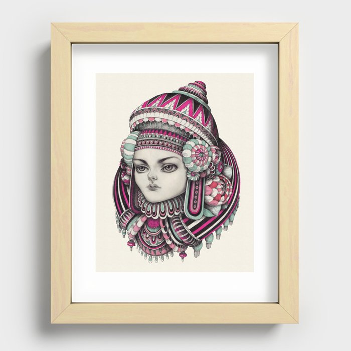 Tribal Lady Recessed Framed Print