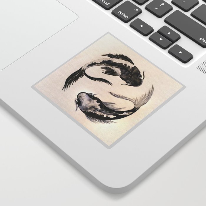 Yin Yang Koi Sticker