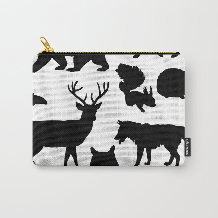 Black and White Animal Patterns Carry-All Pouch