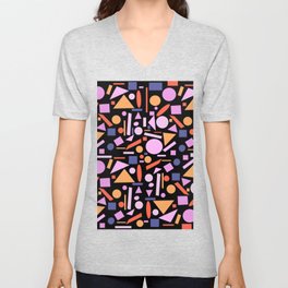 Midcentury colourful geometric shapes  V Neck T Shirt