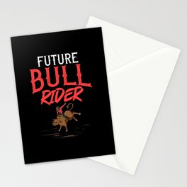 Bull Riding Bucking Bulls Rodeo Mechanical Cowboy Stationery Card