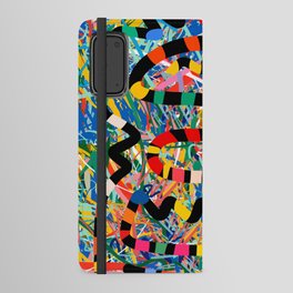 Abstract Tribal Graffiti Snake by Emmanuel Signorino Android Wallet Case