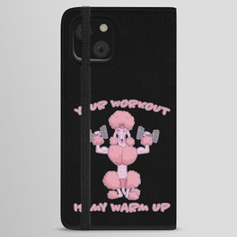 Funny Poodle Fitness Training Workout iPhone Wallet Case