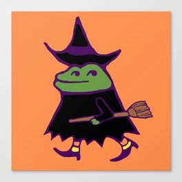 Frog Witch Canvas Print