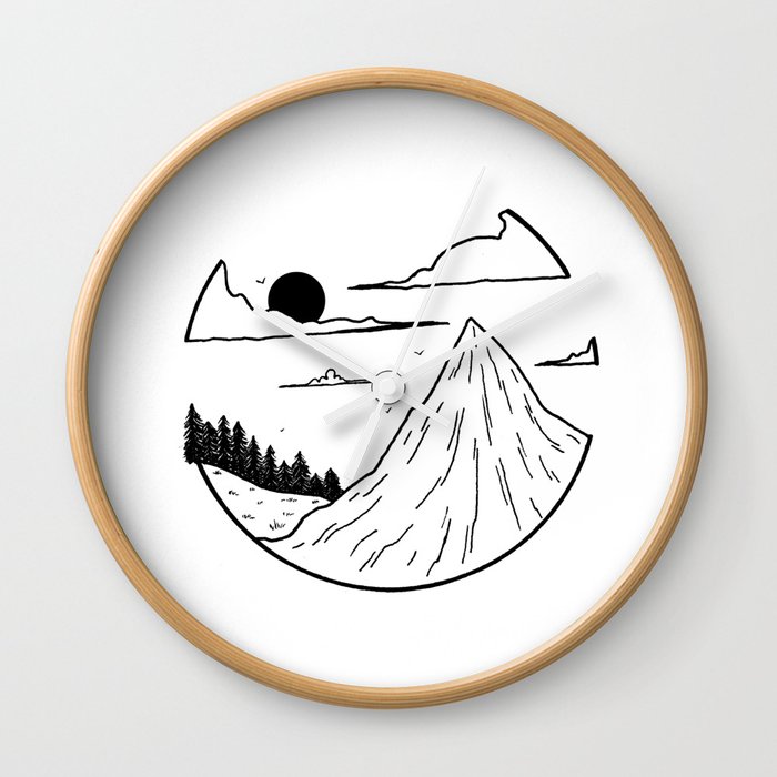 Paysage rond 1 Wall Clock