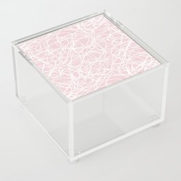 Pink and White Thick Scribble Mosaic Pattern Pairs DE 2022 Popular Color Short and Sweet DE6023 Acrylic Box