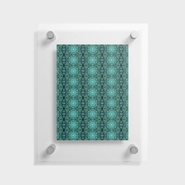Liquid Light Series 52 ~ Blue & Green Abstract Fractal Pattern Floating Acrylic Print