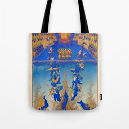 The Fall of the Rebel Angels, Penitential Psalms by Limbourg Brothers Tote Bag
