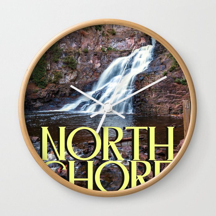 North Shore Waterfall | Minnesota Wall Clock