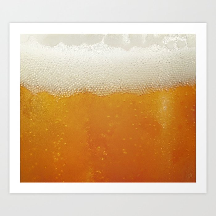 Beer Bubbles Art Print