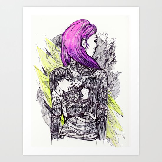 kiss Art Print