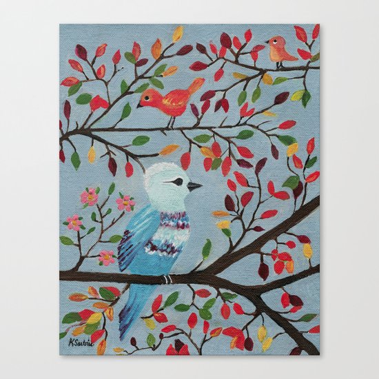 Triple Tweet Canvas Print