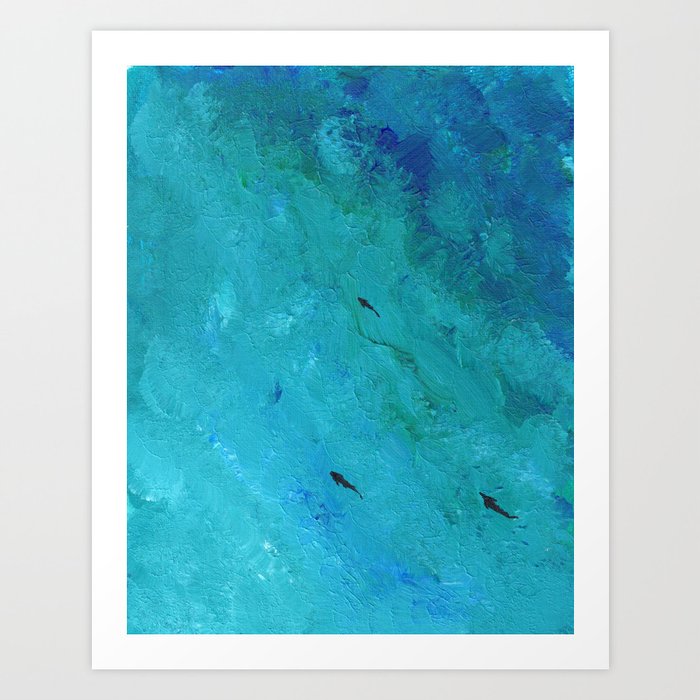 Swimming Free Art Print