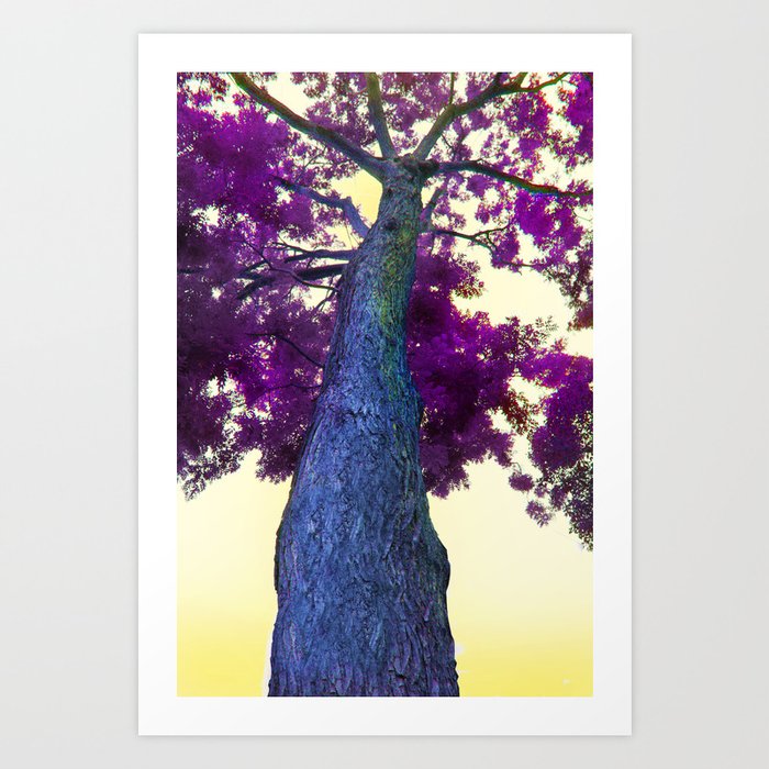 blue tree Art Print
