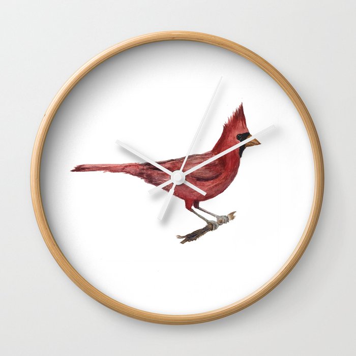 Cardinal Courage Wall Clock
