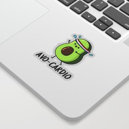 Avocardio Cute Avocado Pun Sticker