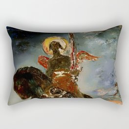 “The Angel of Death” by Gustave Moreau Rectangular Pillow