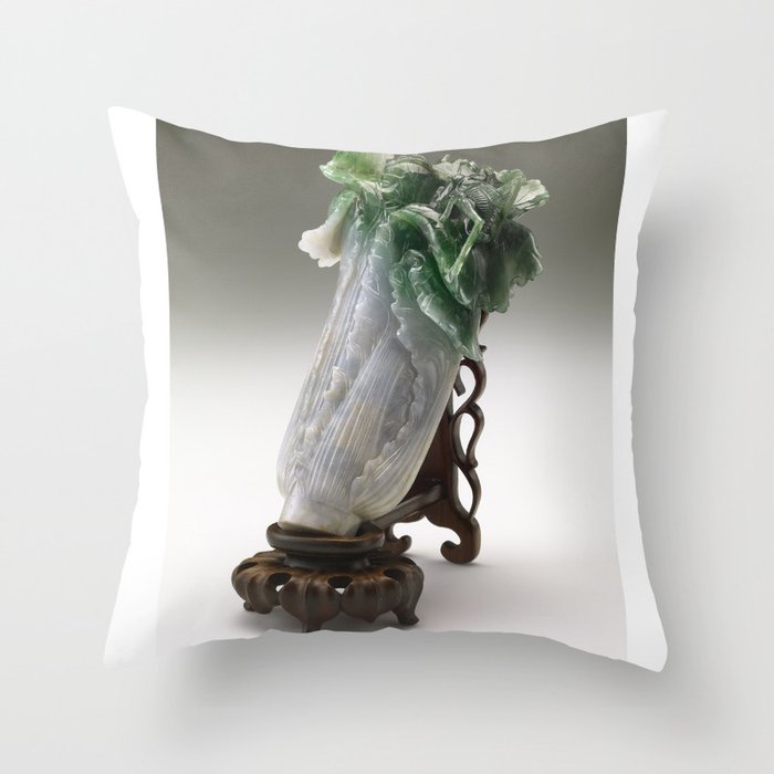 The Jadeite Cabbage Throw Pillow