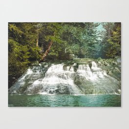 Paradise Falls - Pocono Mountains Pennsylvania - Circa 1900 Photochrom Canvas Print