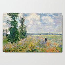 Poppy Fields near Argenteuil by Claude Monet Cutting Board