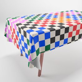Colorful Checkered Pattern Tablecloth