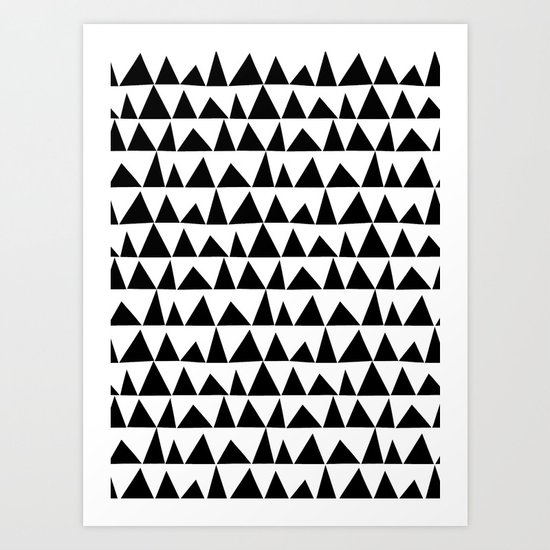 Playful triangles Art Print