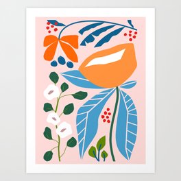 Spring Abstract Florals Art Print