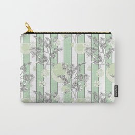 Mint color striped pattern . Carry-All Pouch | Birds, Love, Graphicdesign, Green, Greenstripe, Patternstriped, Pattern, Mint, Whiteandmint, Nature 