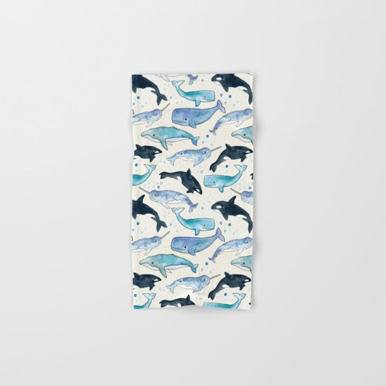 Whales, Orcas & Narwhals Hand & Bath Towel