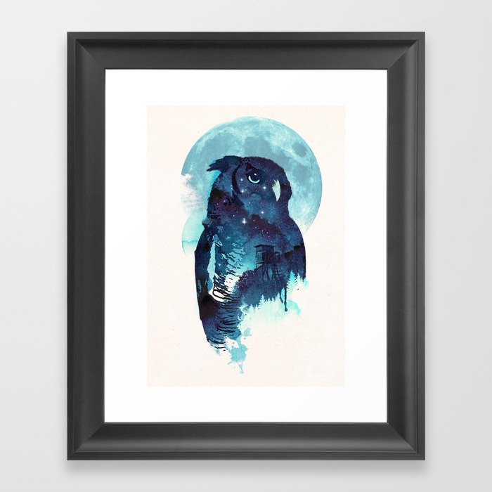 Midnight Owl Framed Art Print