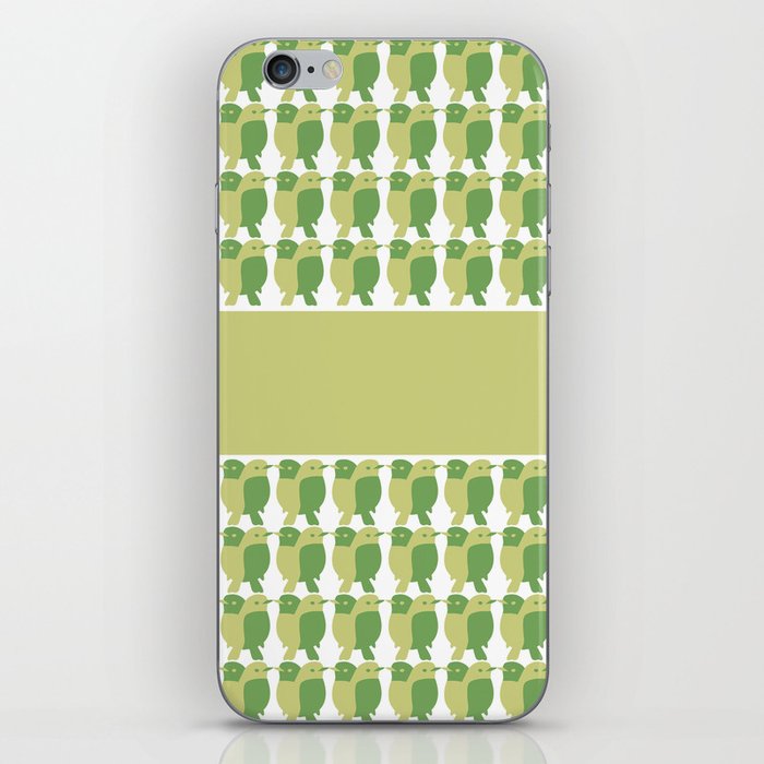 GREEN/LEMON BIRDS iPhone Skin