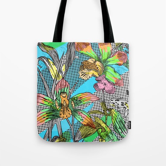 psychedelic garden Tote Bag