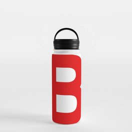 Letter B (Red & White) Water Bottle