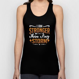 Mental Health I Am Stronger Than Any Storm Anxiety Unisex Tank Top
