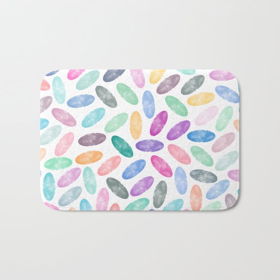 Watercolor Lovely Pattern VII Bath Mat