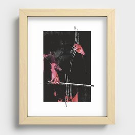 The cello player Recessed Framed Print
