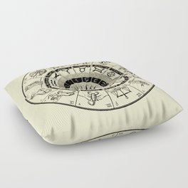 Hand Drawn Zodiac Map Floor Pillow