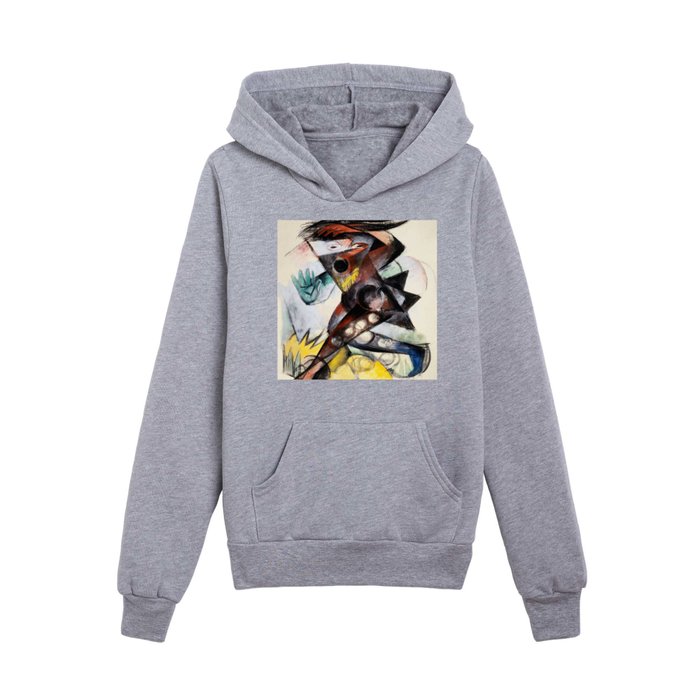 Franz Marc Caliban (1914) painting in high resolution Kids Pullover Hoodie