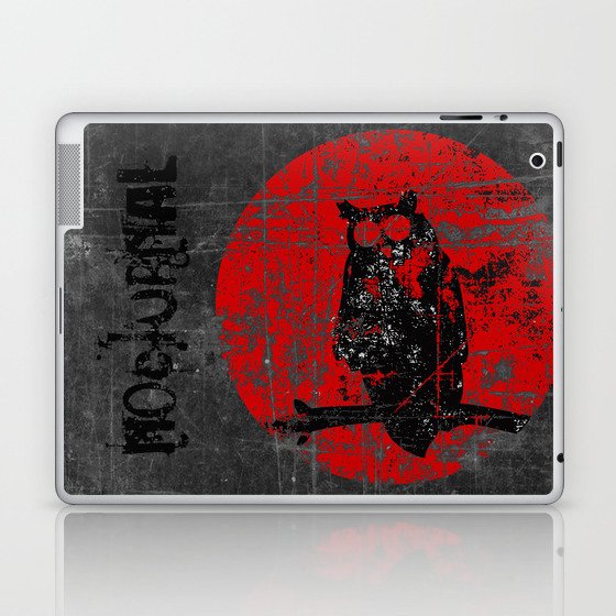 Nocturnal - Grunge Owl Laptop & iPad Skin