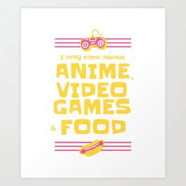 ANIME & VIDEO GAMES Art Print | Graphicdesign, Japan, Anime, Manga 