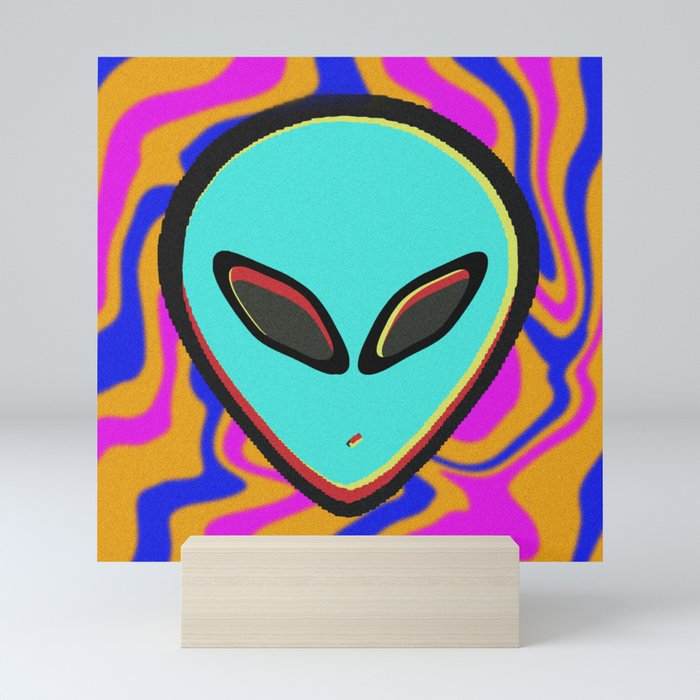 ALIEN FACE UNIQUE Mini Art Print