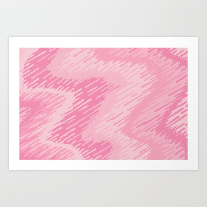 Pink abstract swirls pattern, Line abstract splatter Digital Illustration Background Art Print