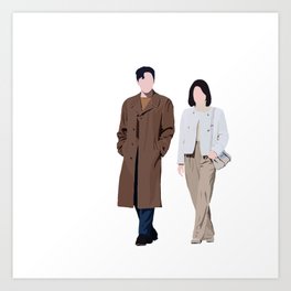 My Liberation Notes Worship Couple Illustration (Kim Ji Won and Son Seok-koo) Art Print