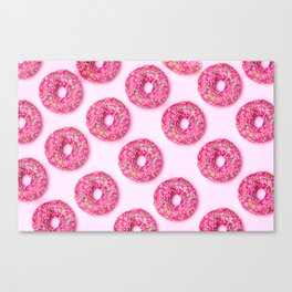 Blush Pink Donuts Canvas Print