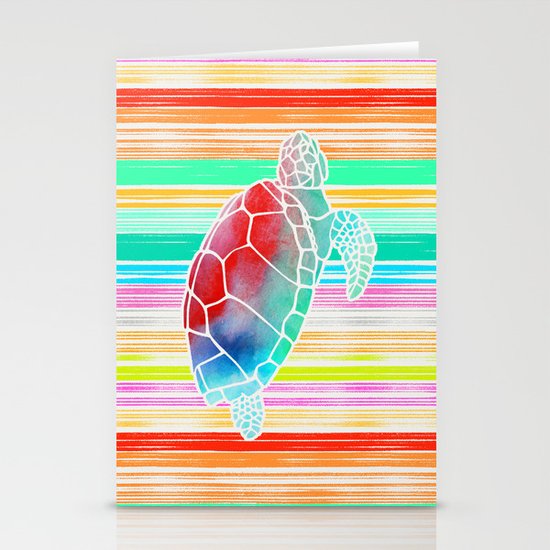 Turtle Collage by Garima and Jacqueline Stationery Cards
