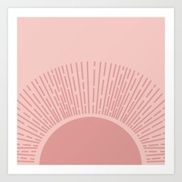 Pink Sun Art Print