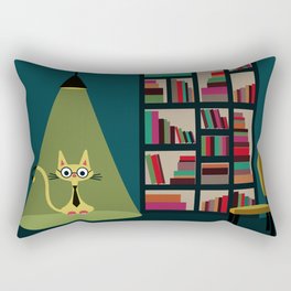 intellectual cat Rectangular Pillow