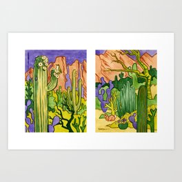 Desert Diptych Art Print