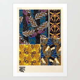 Papillons, Butterflies, Patterns, Plate No.20 by Emile-Allain Seguy Art Print