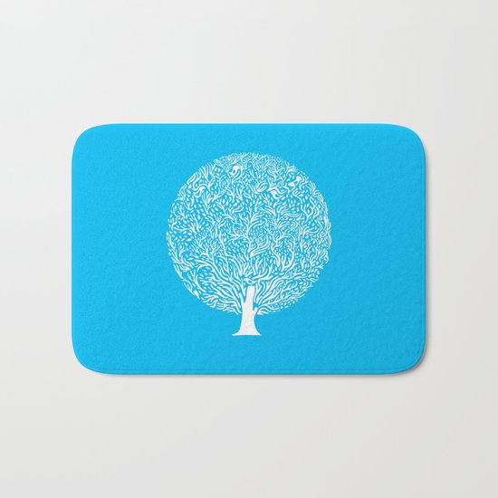 Blue Tree Bath Mat
